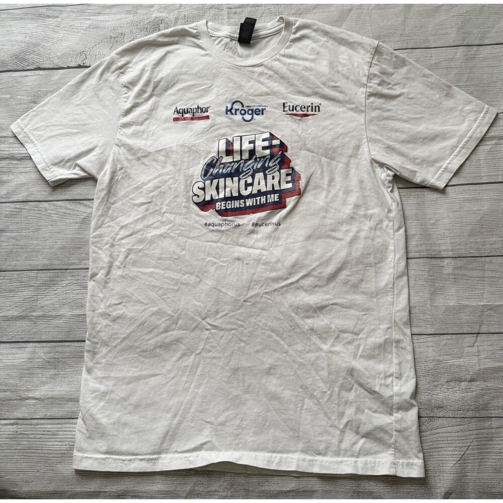 Kroger Promotional T Shirt Eucerin Aquaphor Life Changing Skincare Size Large